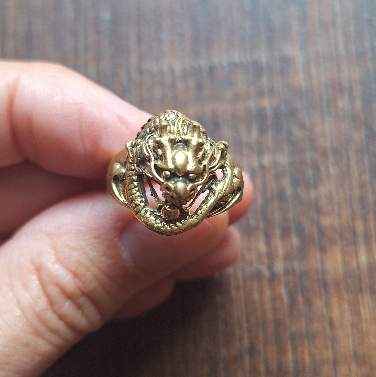 Brass ring Dragon