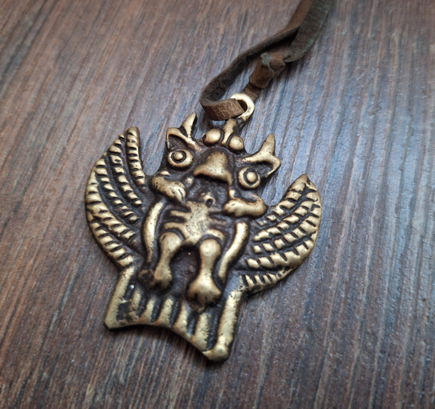 Vintage bronze thogchag pendant Garuda