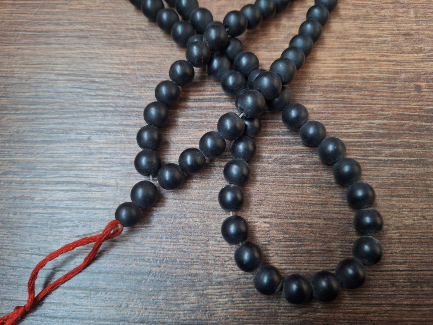 Vintage shaligram mala, crafting project