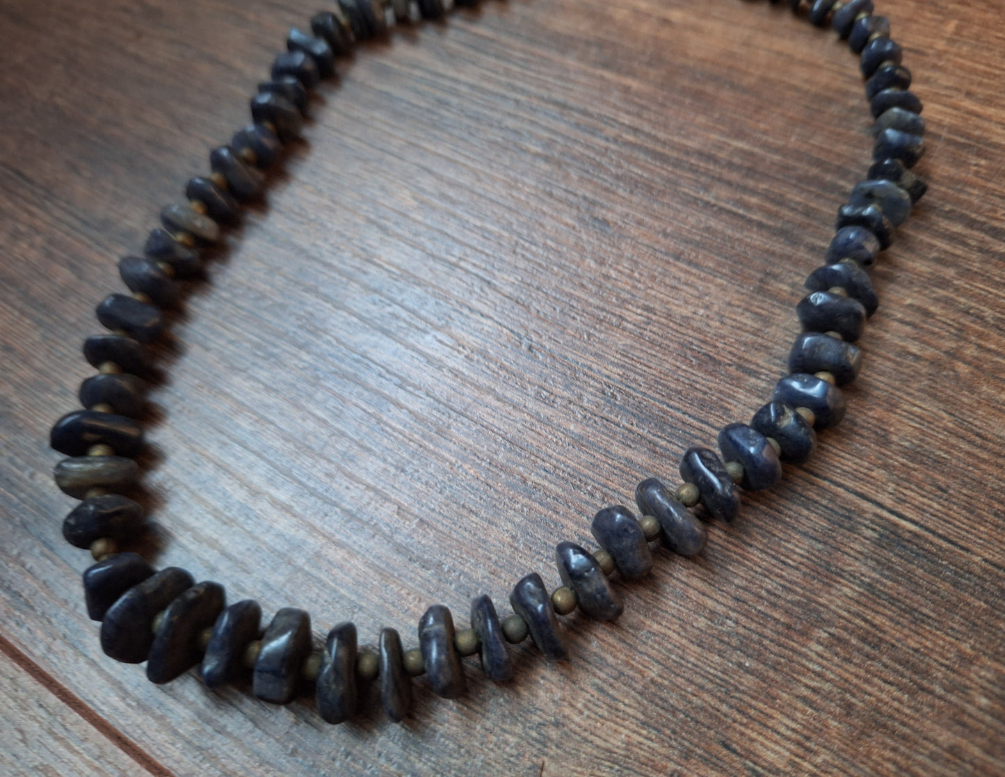 Vintage blue agate necklace