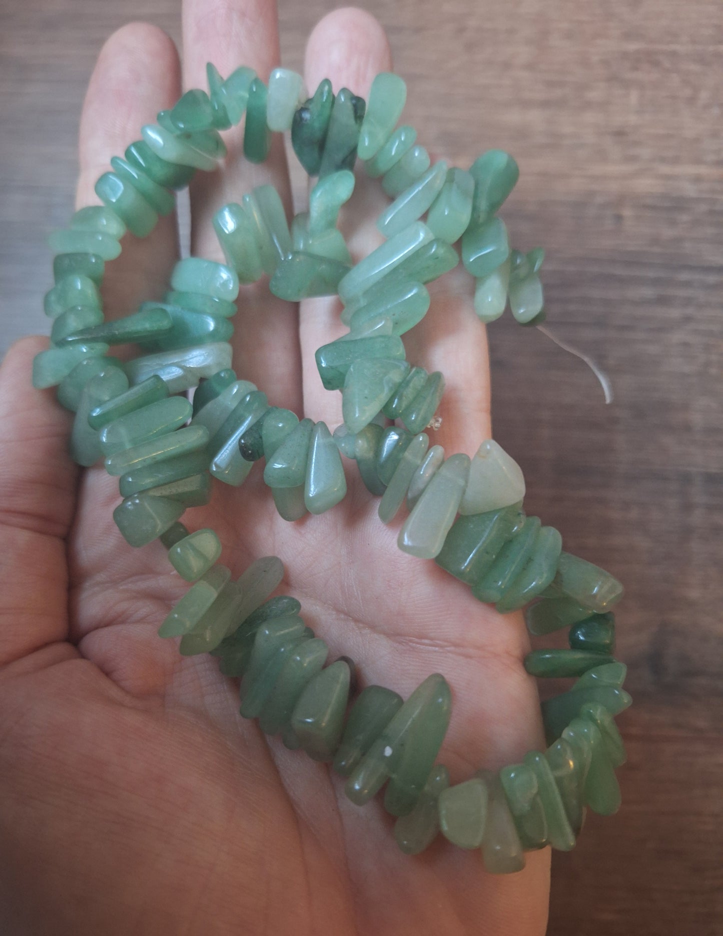 Vintage aventurine bead strand