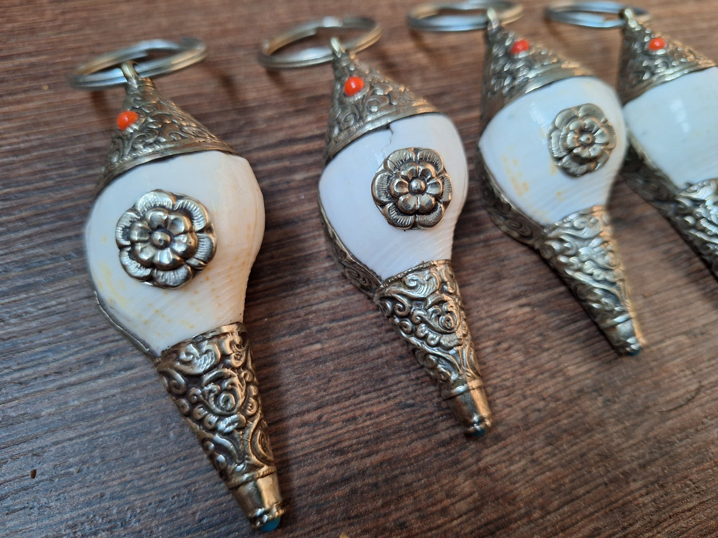 Conch shell keychains