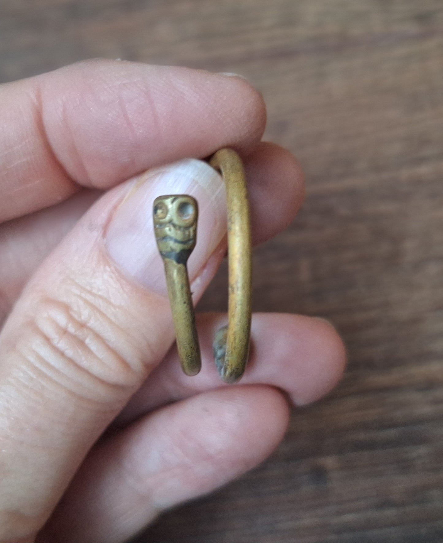 Vintage Nepalese brass Citipati ring