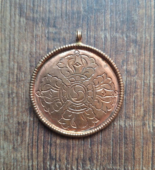 Nepalese red copper melong Double Dorje 45 millimeters