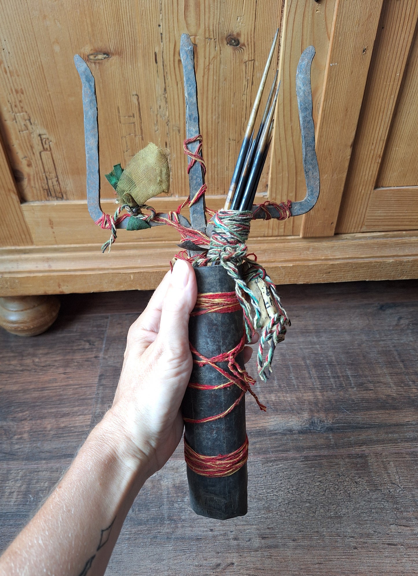 Old Nepalese shamanic trident set #1