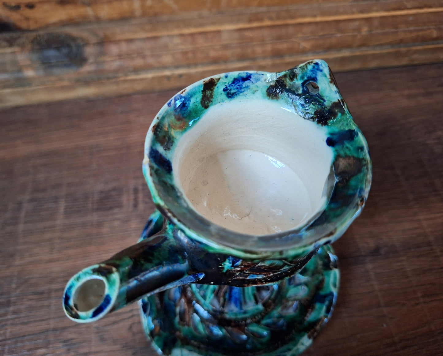 Vintage Frysian ceramic oil lamp