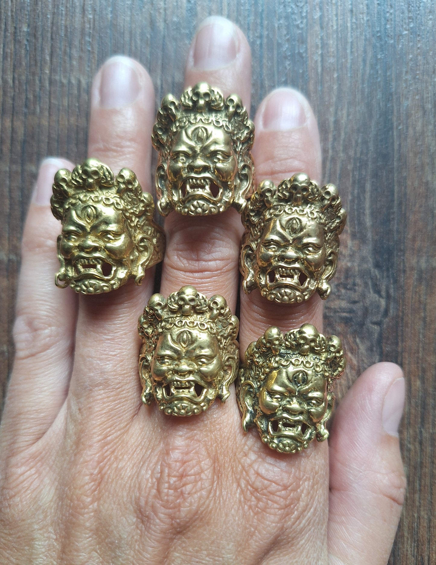 Brass ring Mahakala