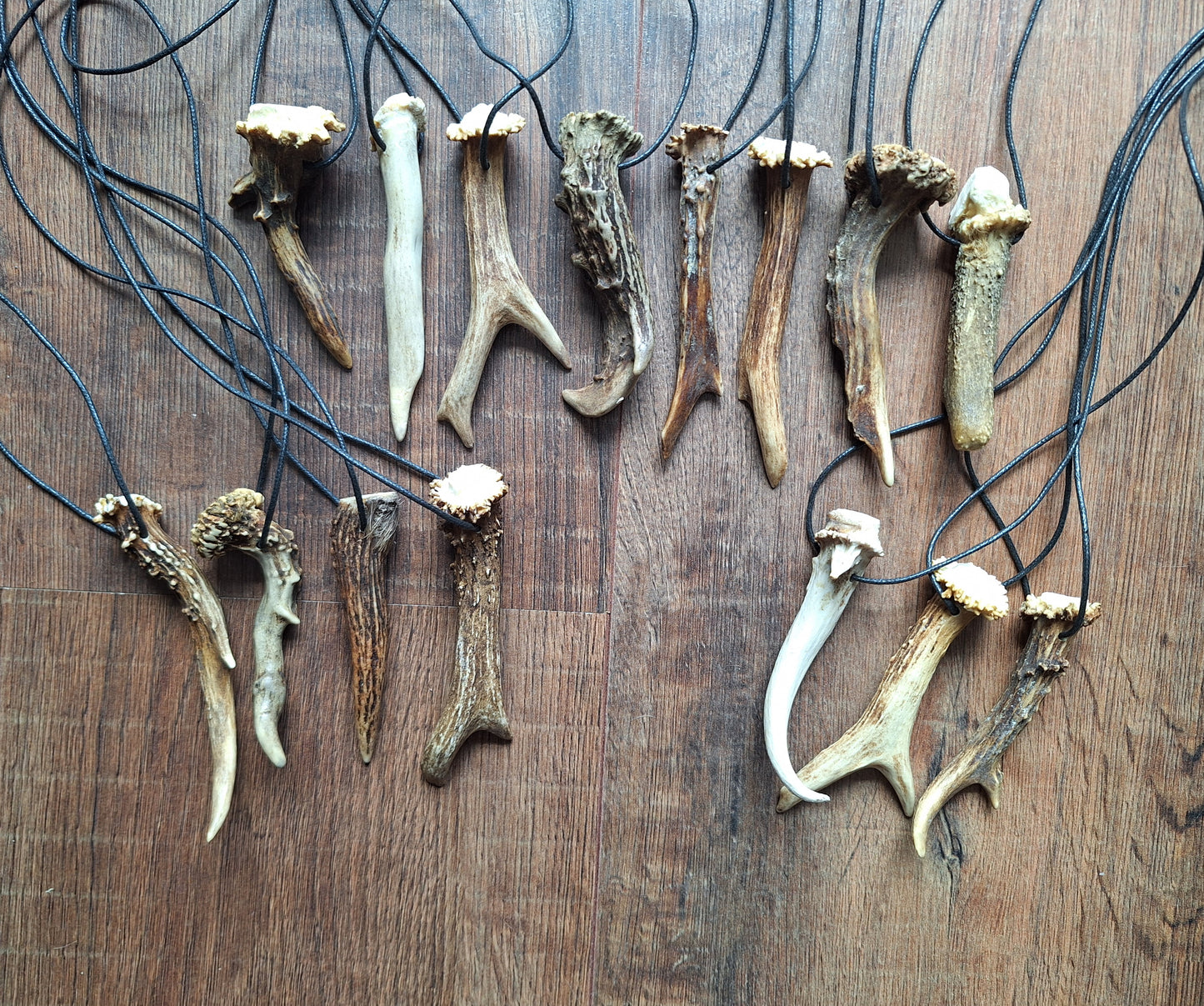 Roe deer antler necklaces