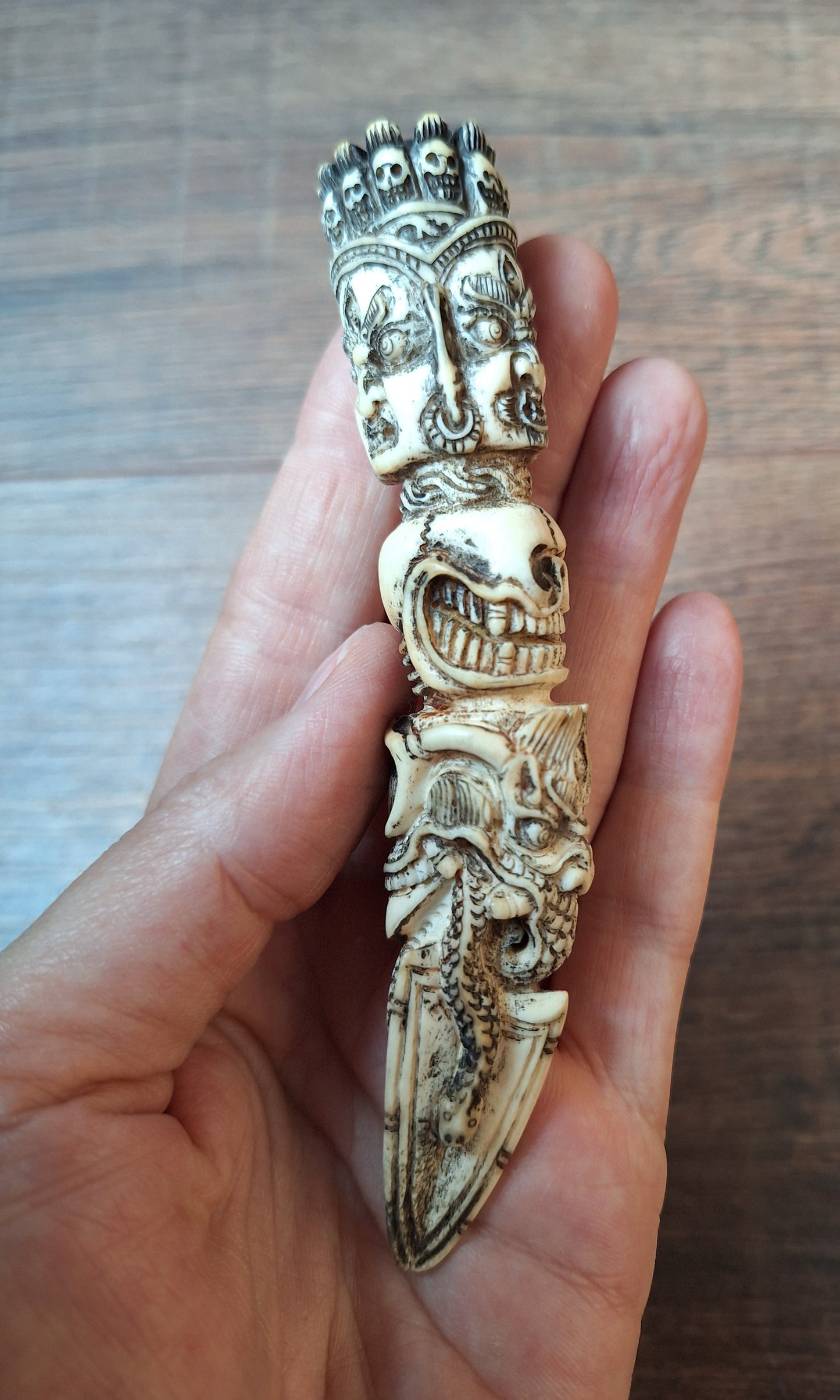 Vintage antler carved phurba