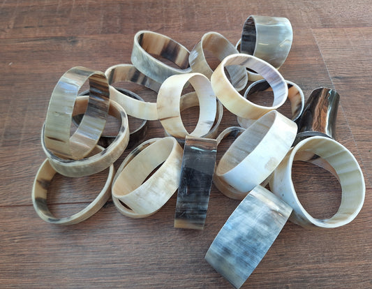 Cow horn pieces, crafting set