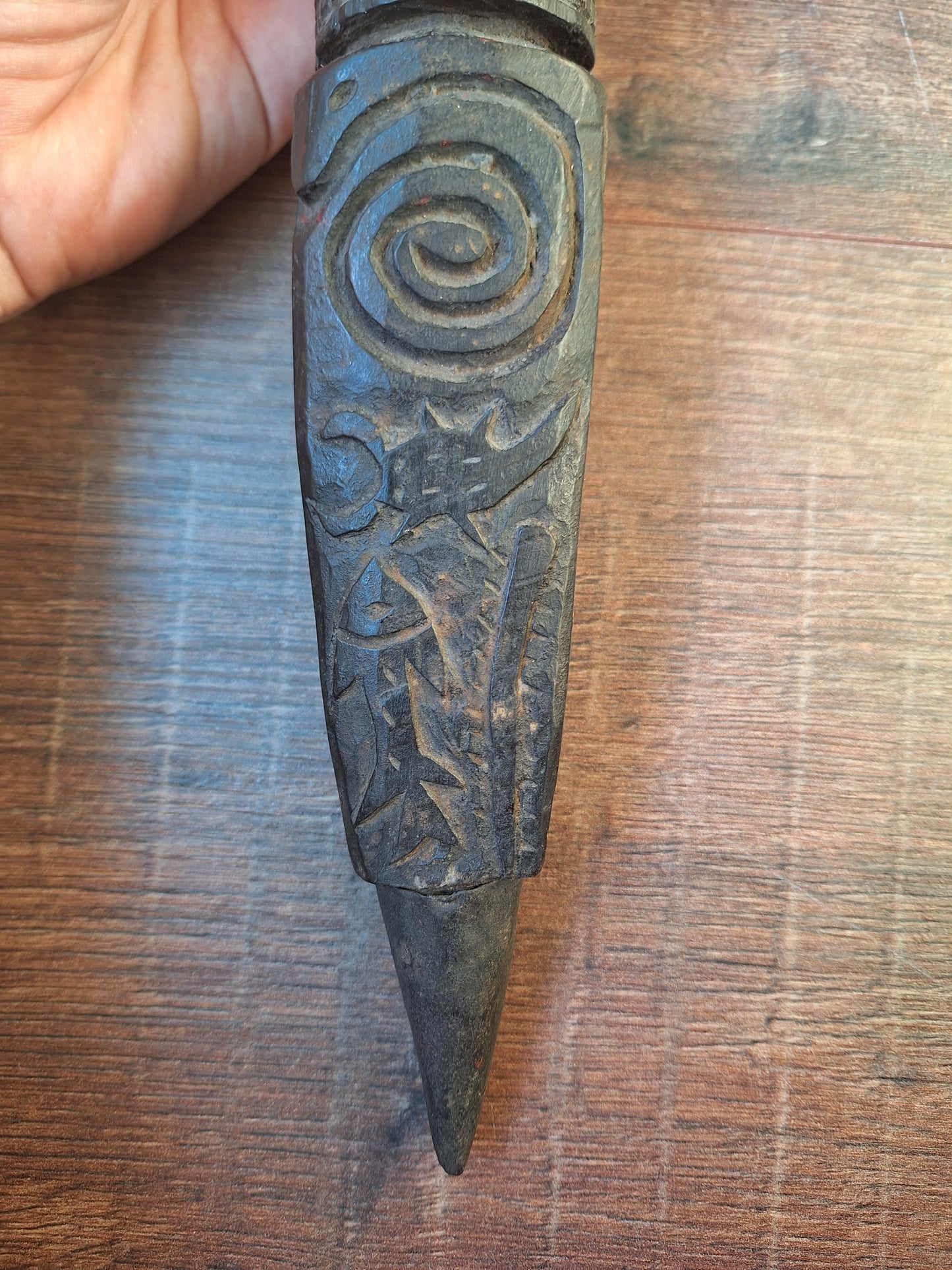 Antique wooden phurba #54
