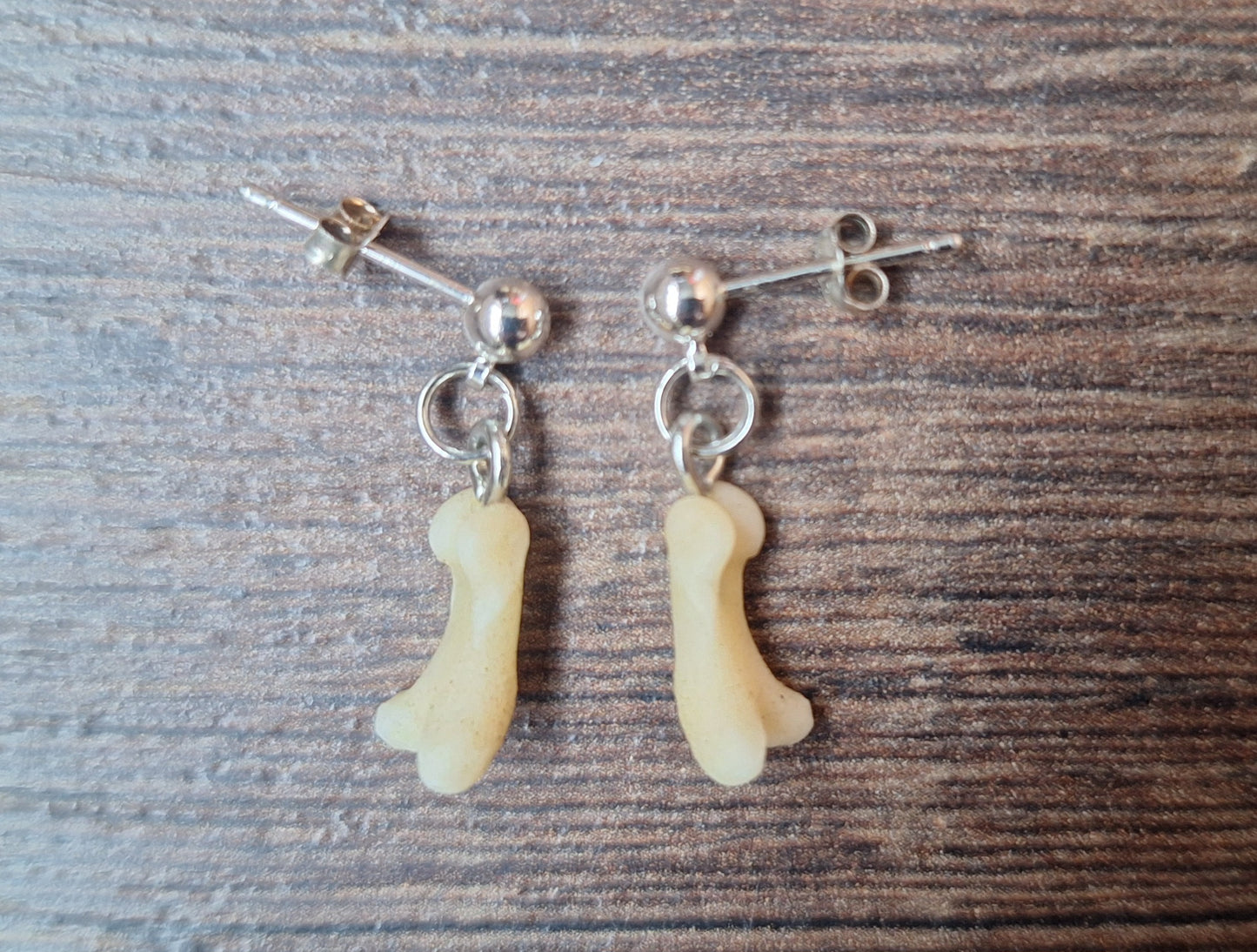 Badger foot bones amulet earrings