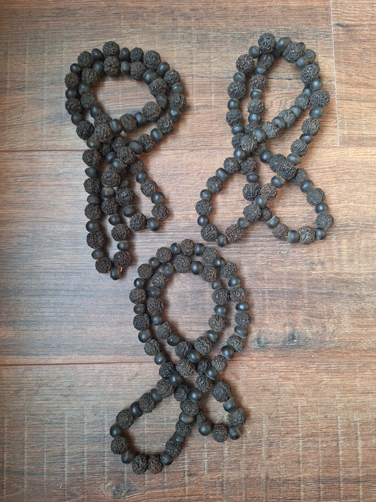 Vintage Nepalese rudraksha and rita mala