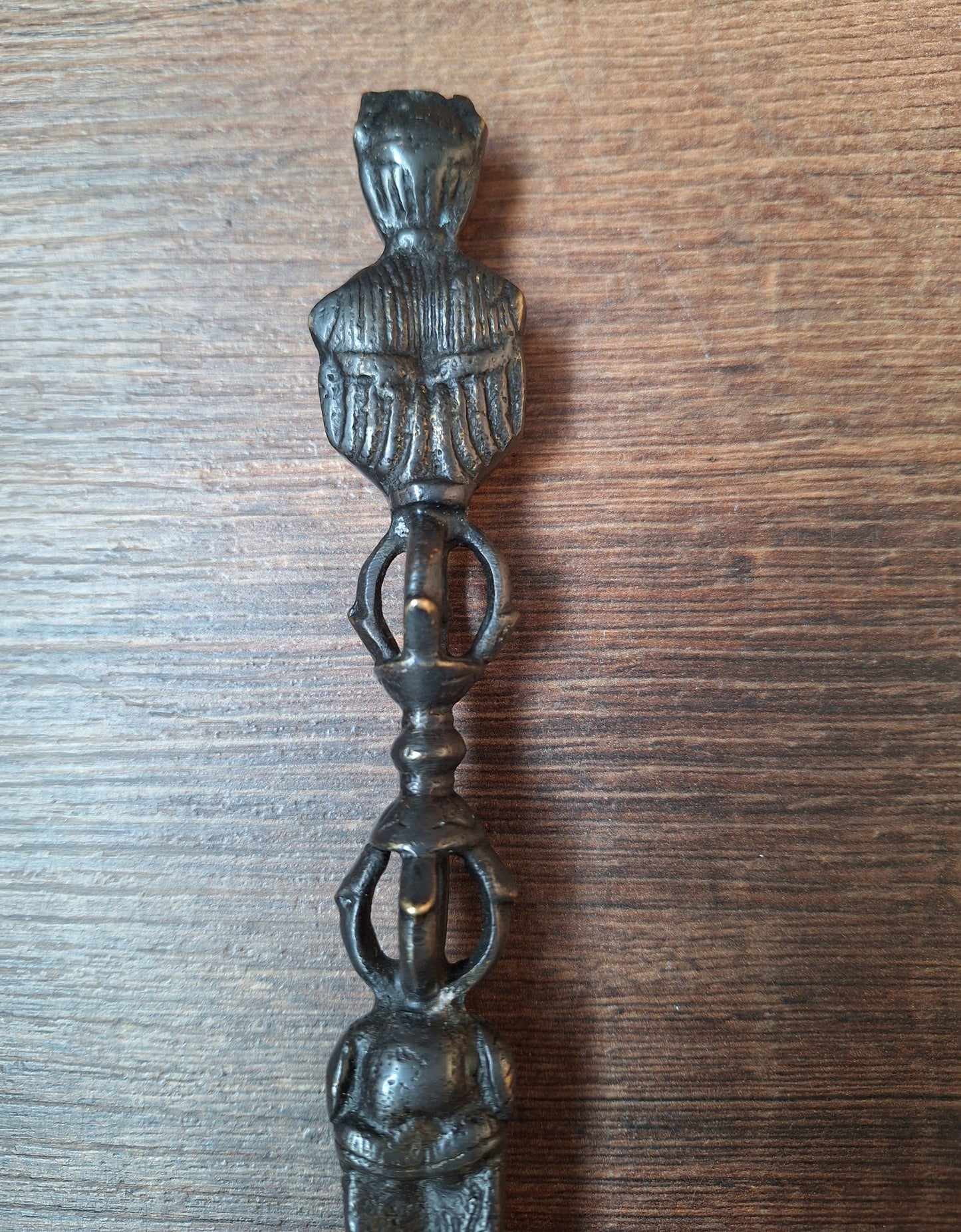 Vintage bronze phurba #11, with stand