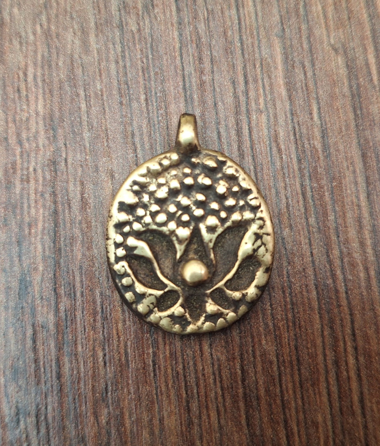 Vintage brass pendant Lotus