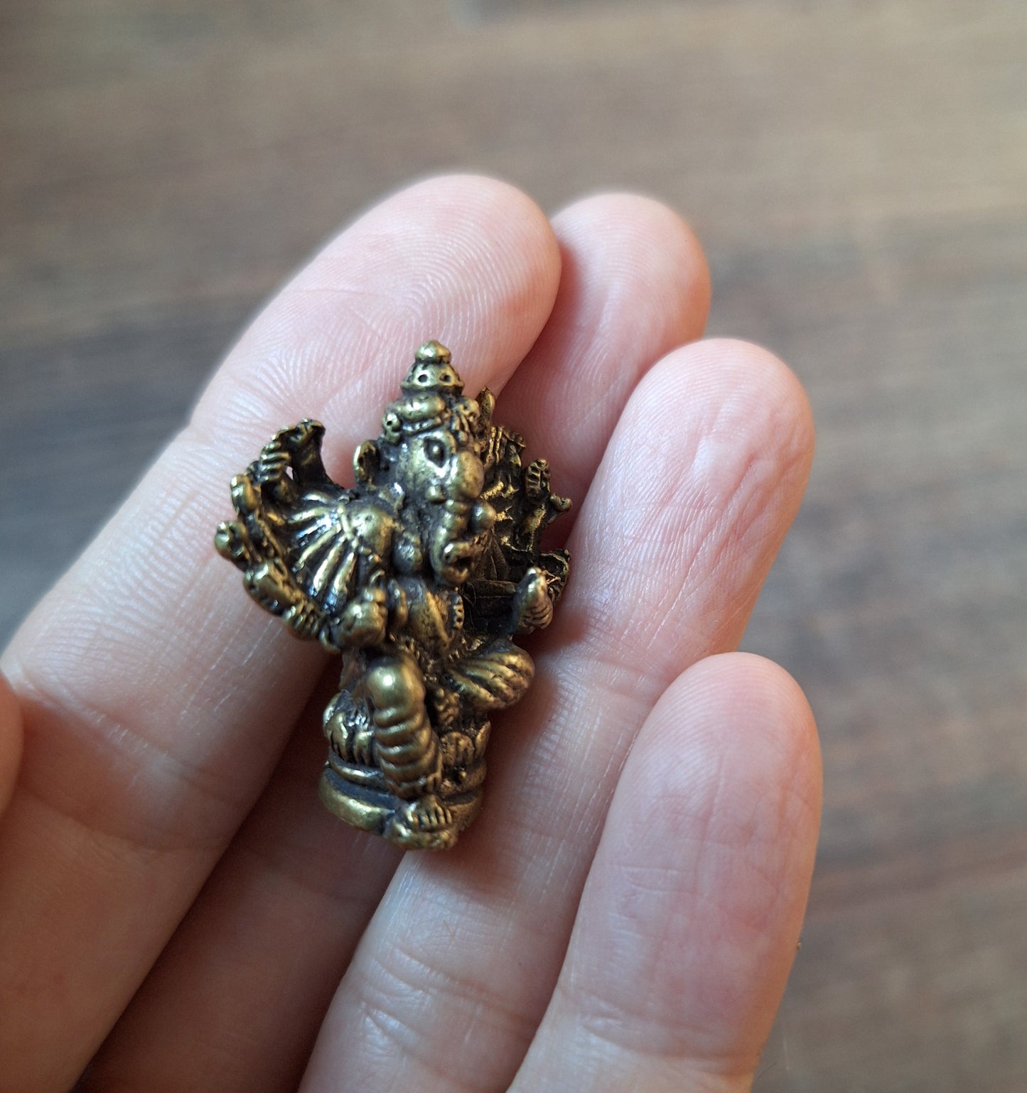 Vintage small brass Ganesha figurine