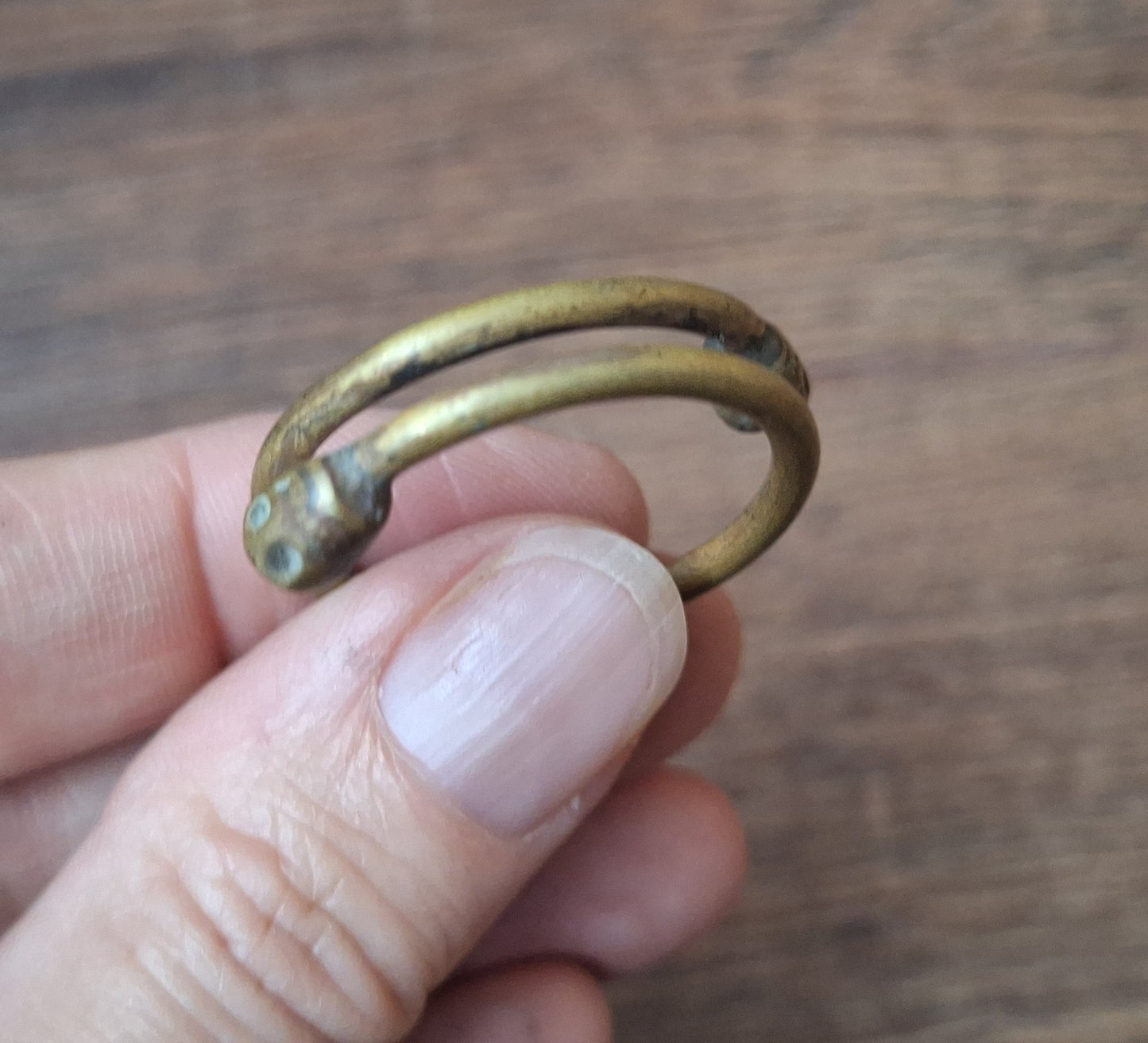 Vintage Nepalese brass Citipati ring