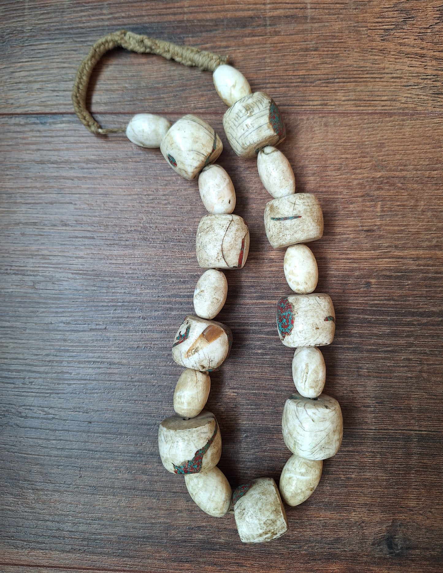 Old Nepalese conch shell necklace
