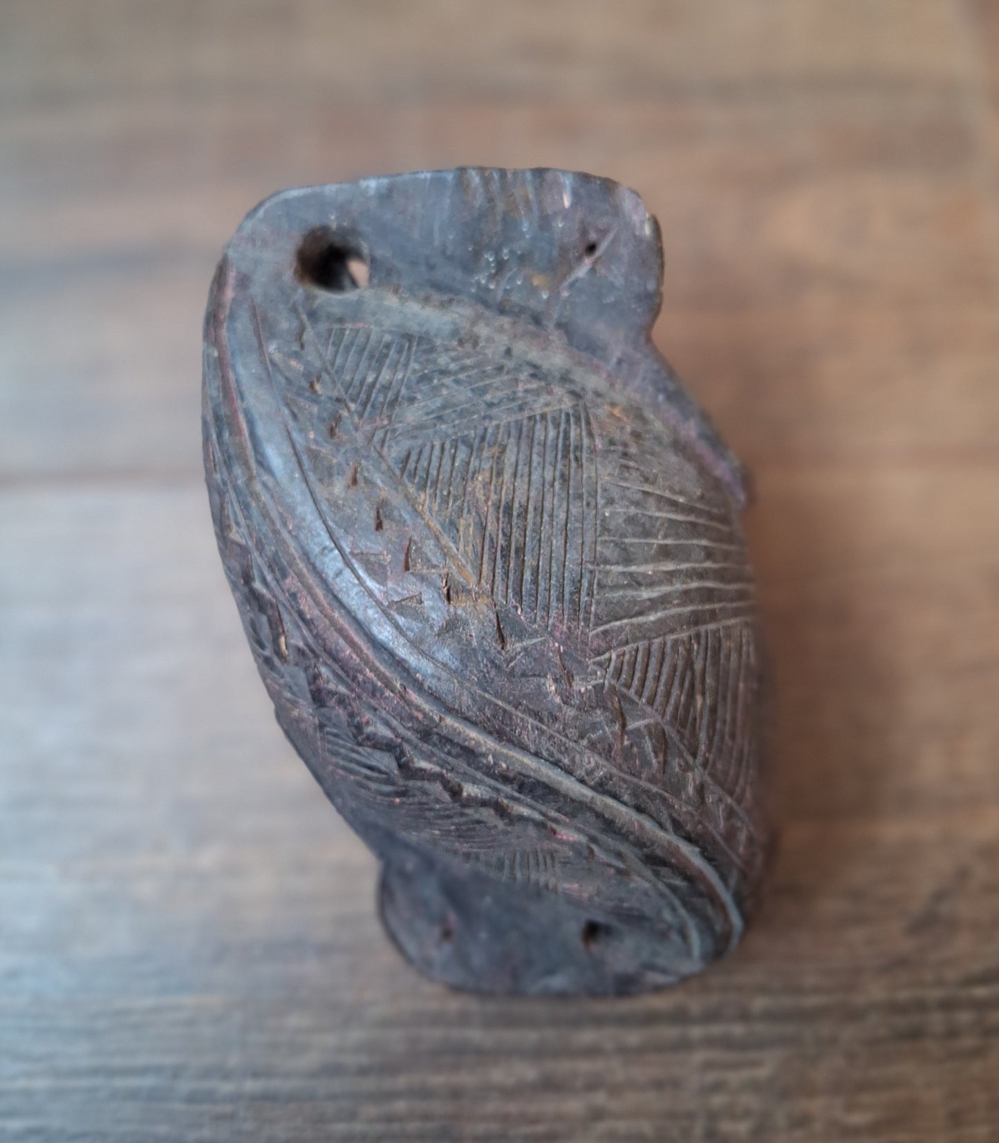 Old Nepalese wooden bird figurine