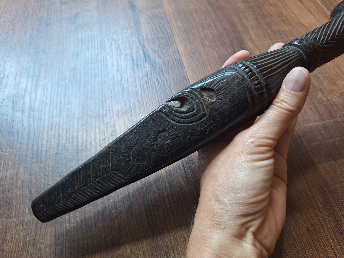 Antique Nepalese dhyangro drum handle #3