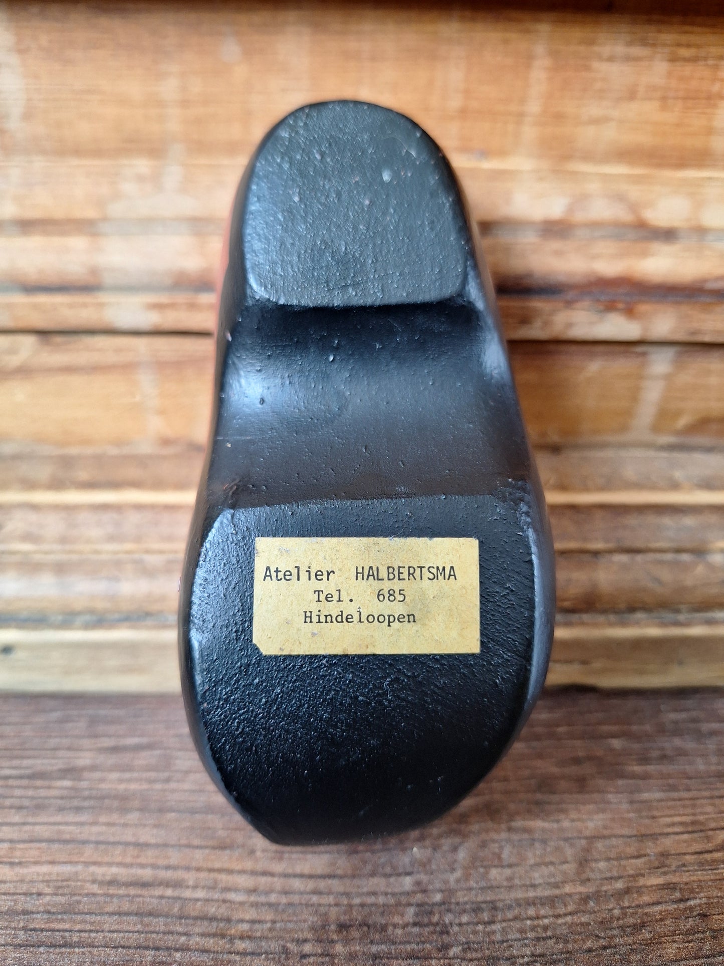 Old Hindelooper painted dutch wooden shoe