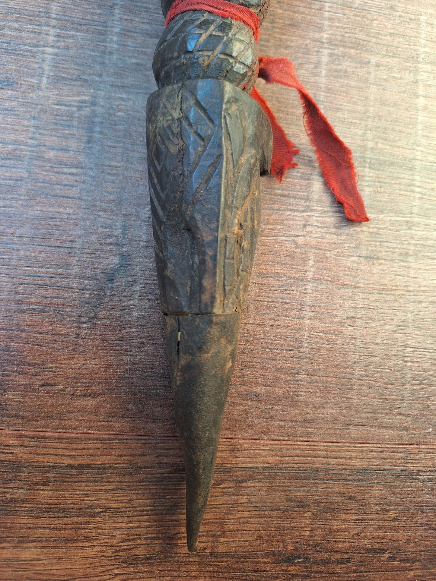 Antique wooden phurba #56