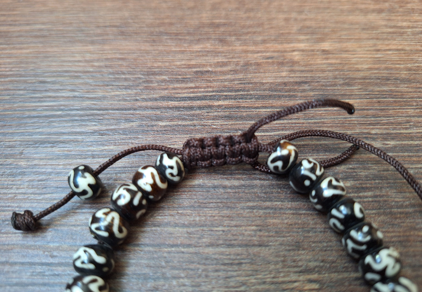 Yak bone mala bracelet, crafting project