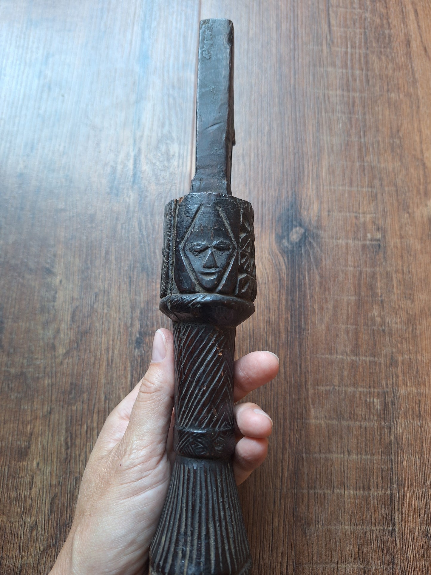 Antique Nepalese dhyangro drum handle #3