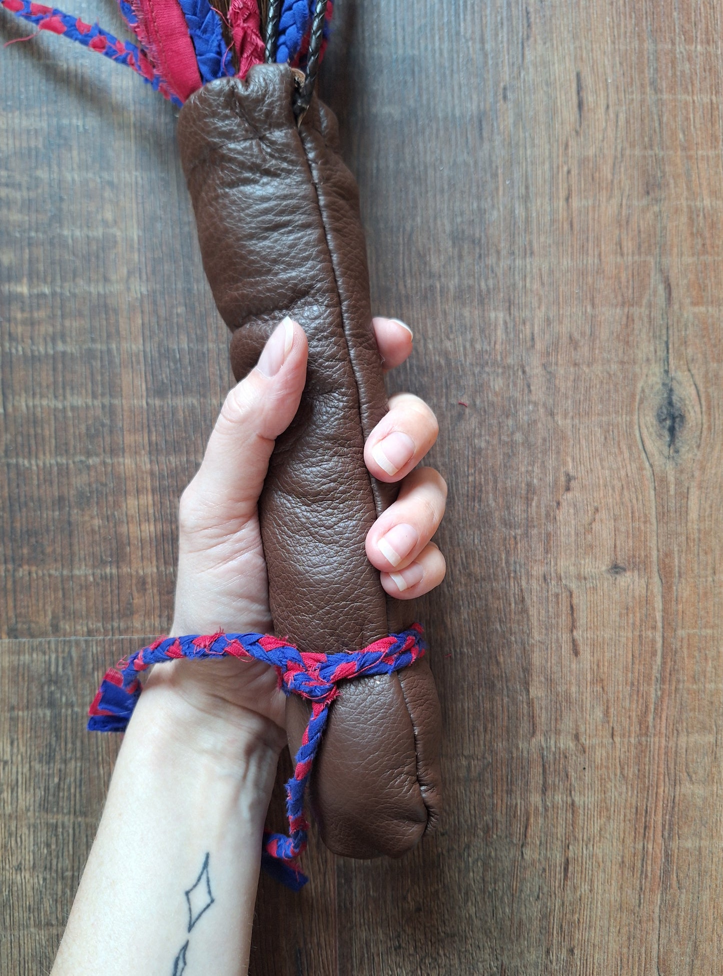 Horse tail shamanic whip