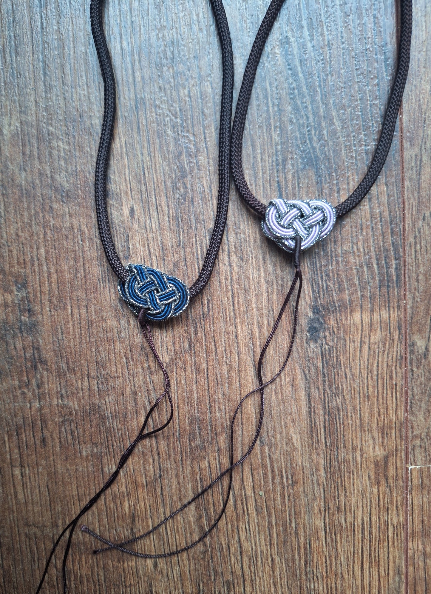 Amulet cord brown with endless knot