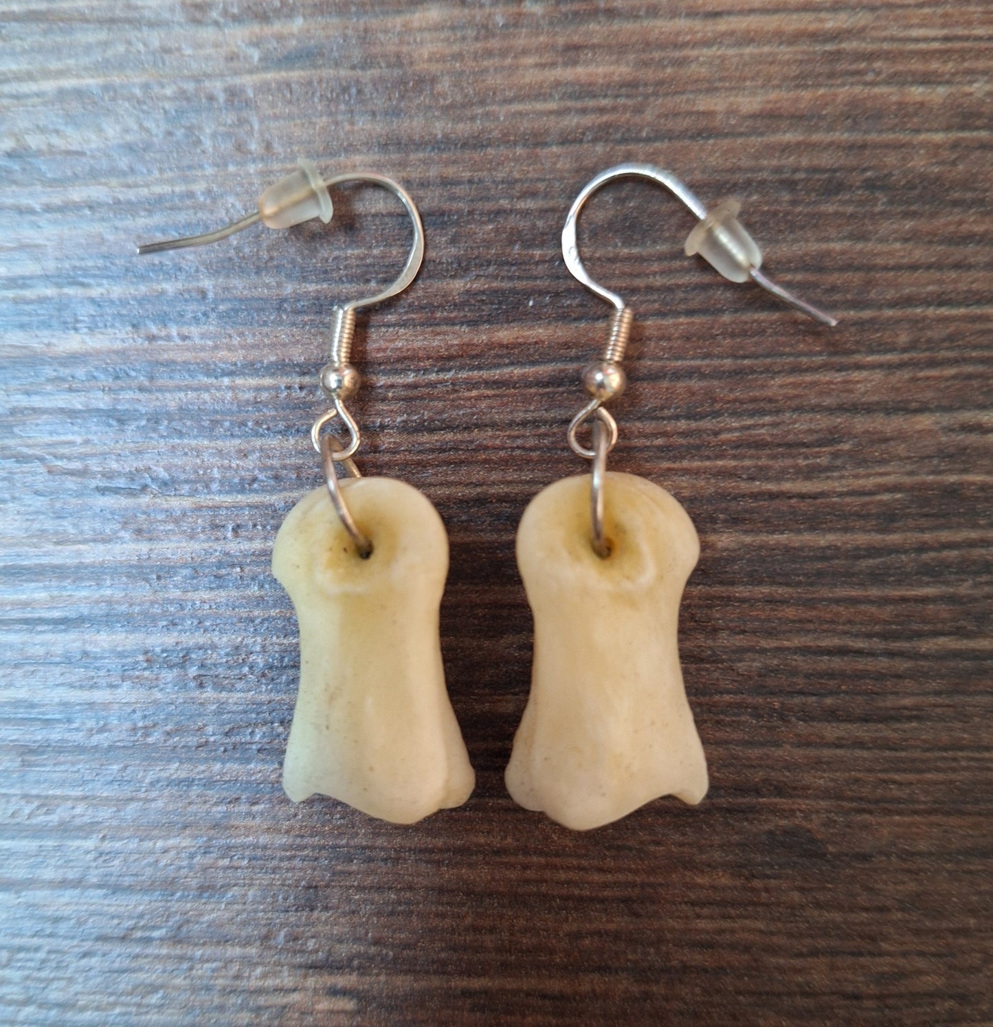 Roe deer foot bones amulet earrings