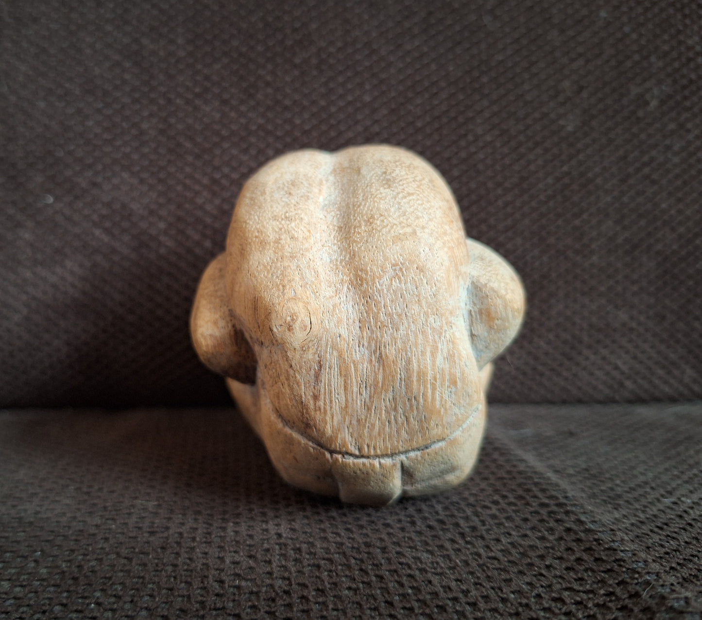 Wooden Weeping Buddha figurine #2