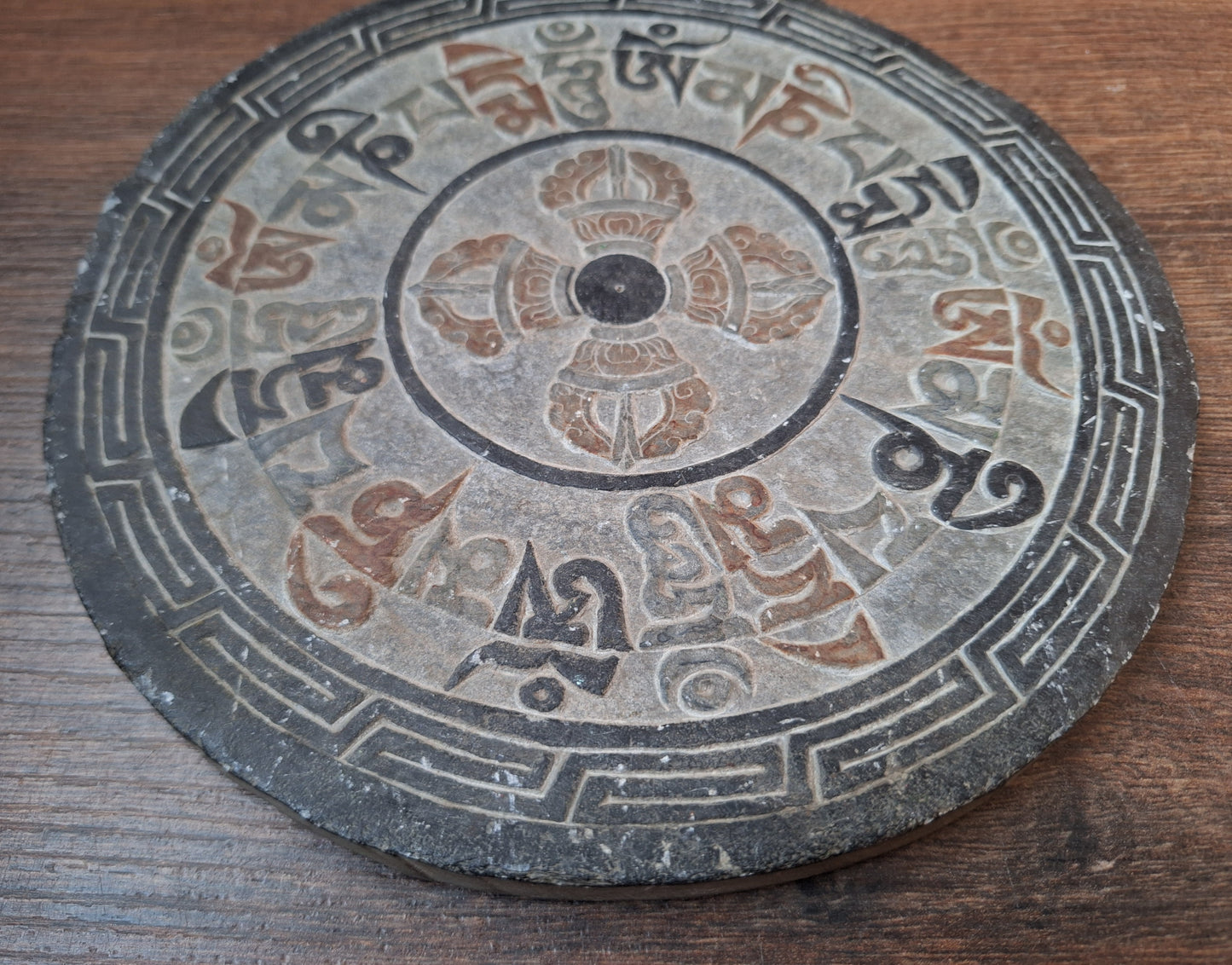 Stone wallhanger Om Mani Padme Hum