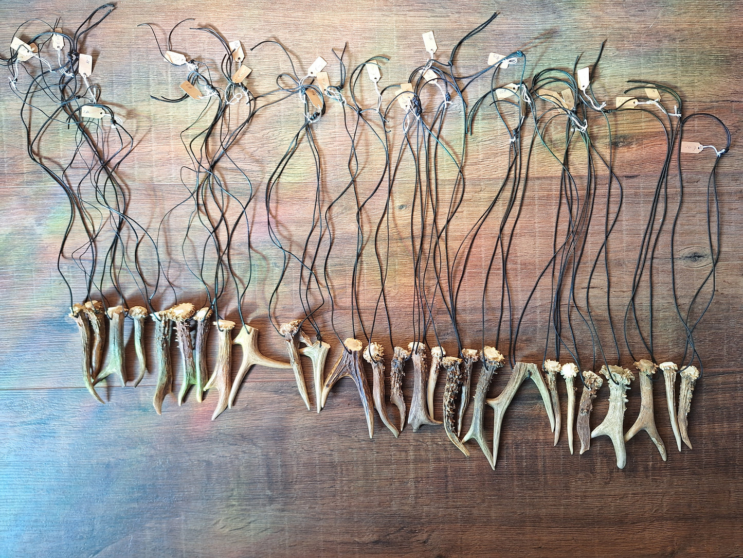 Roe deer antler necklaces