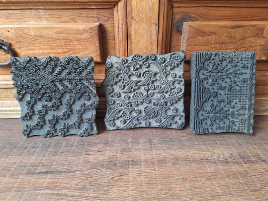 Old wooden Indian blockprint stamps
