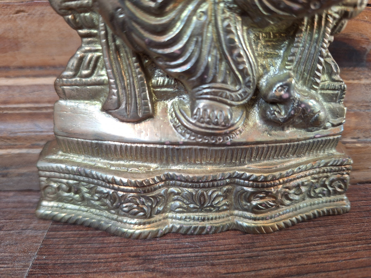 Brass Ganesha flat figurine #2