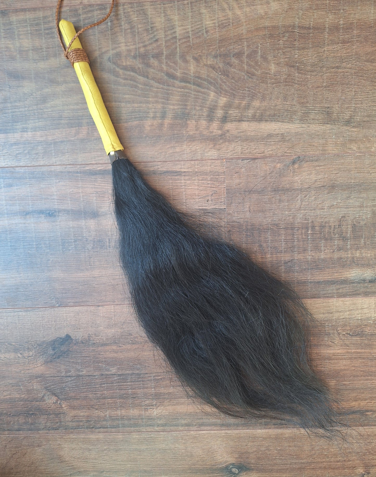 Yak tail shamanic whip