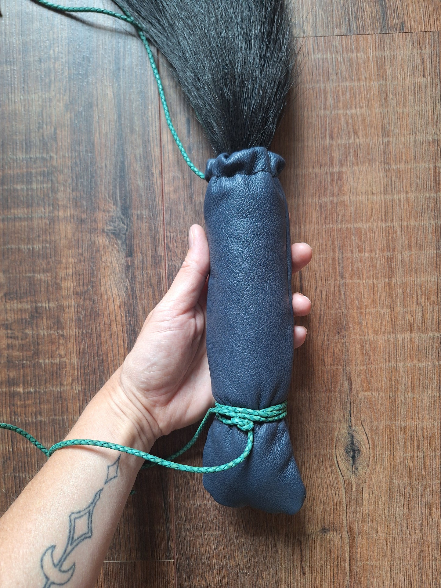 Horse tail shamanic whip