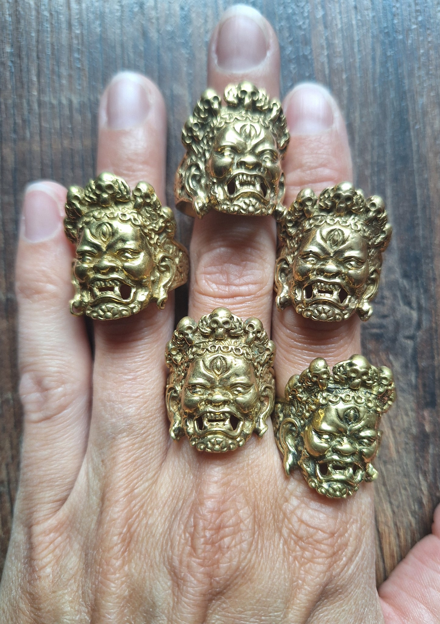 Brass ring Mahakala