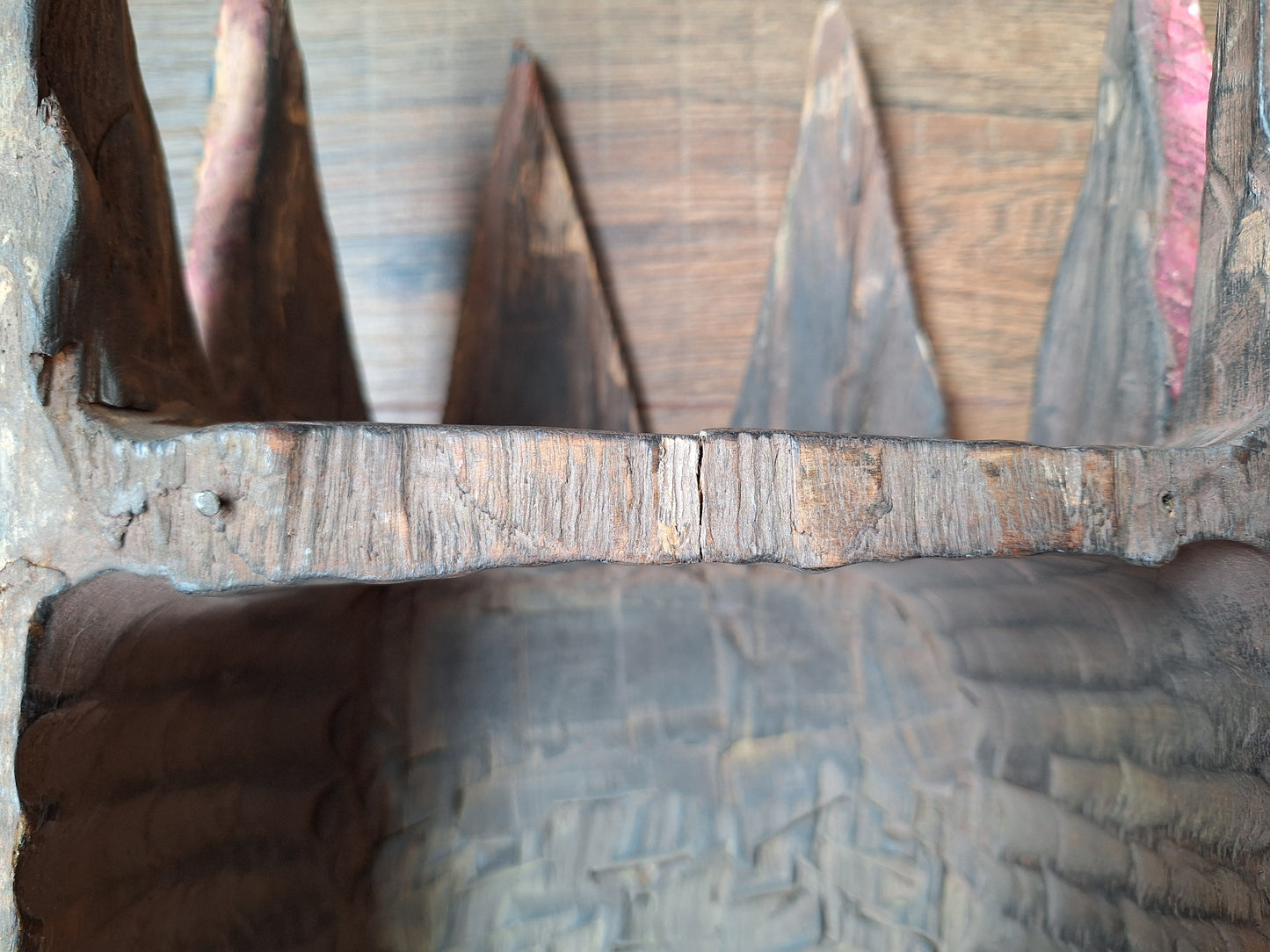 Vintage wooden Kali mask