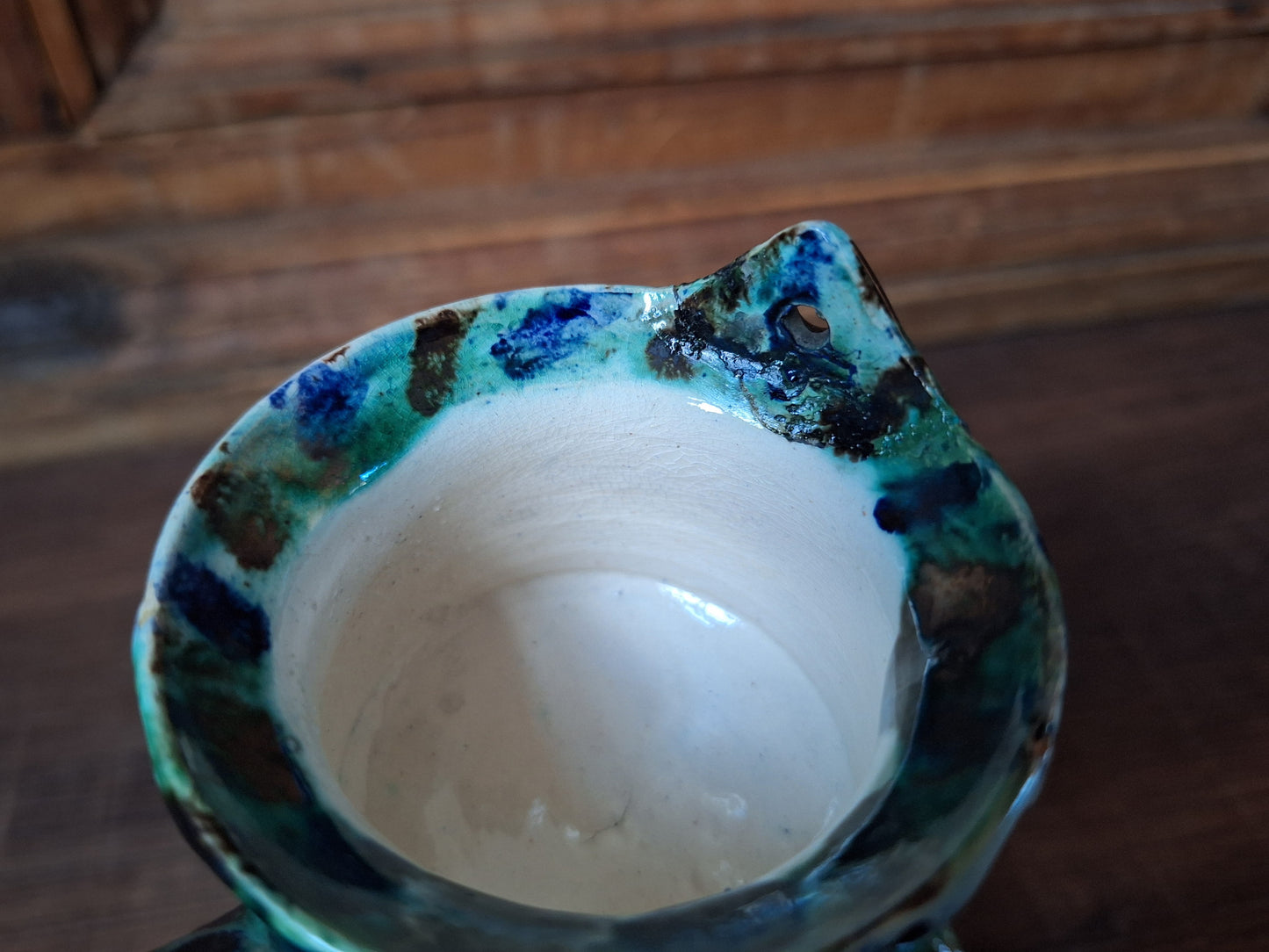 Vintage Frysian ceramic oil lamp