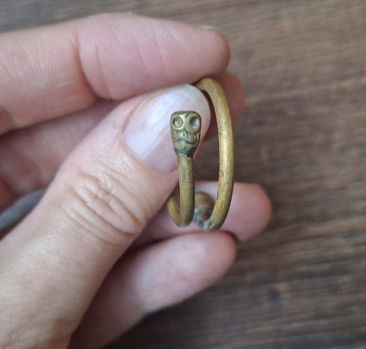 Vintage Nepalese brass Citipati ring