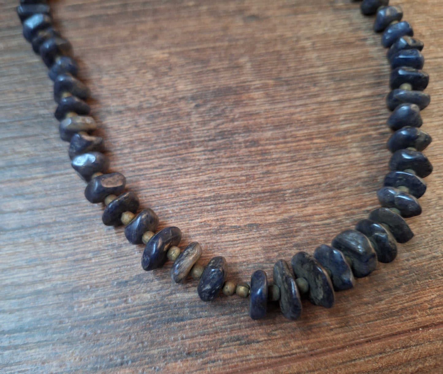 Vintage blue agate necklace