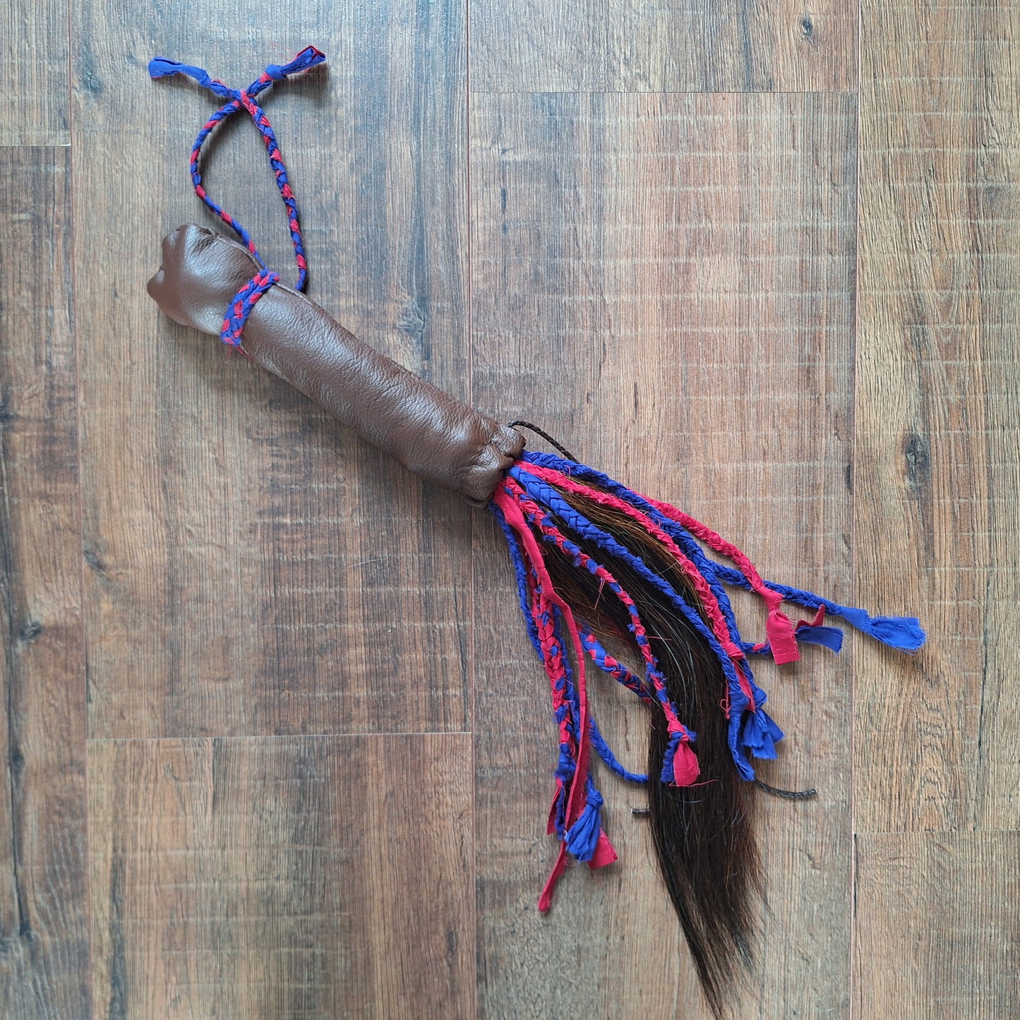 Horse tail shamanic whip
