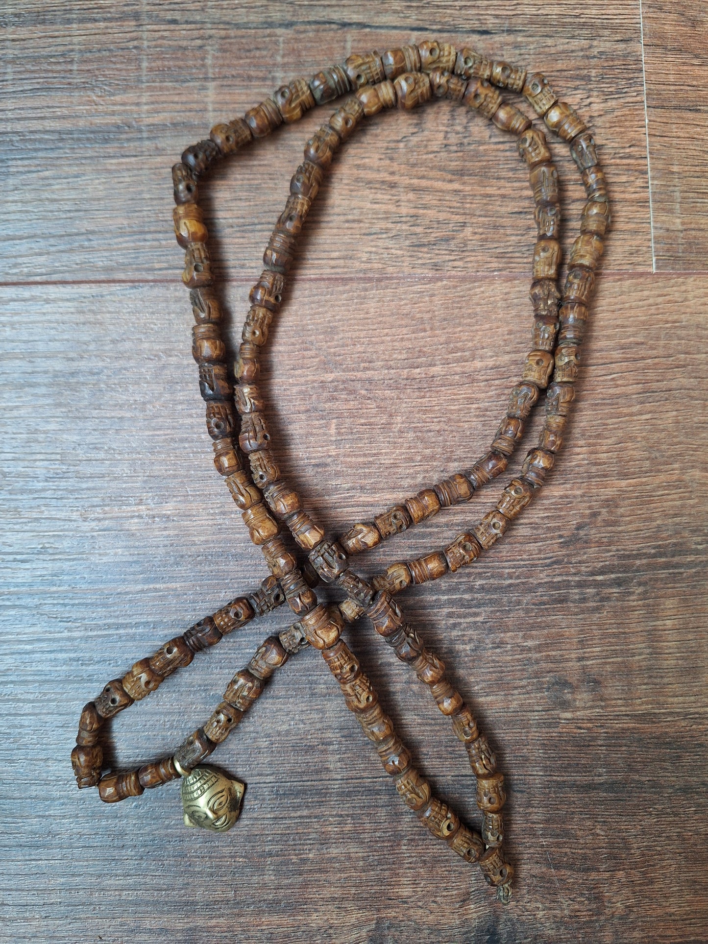Vintage Nepalese yak bone skull mala