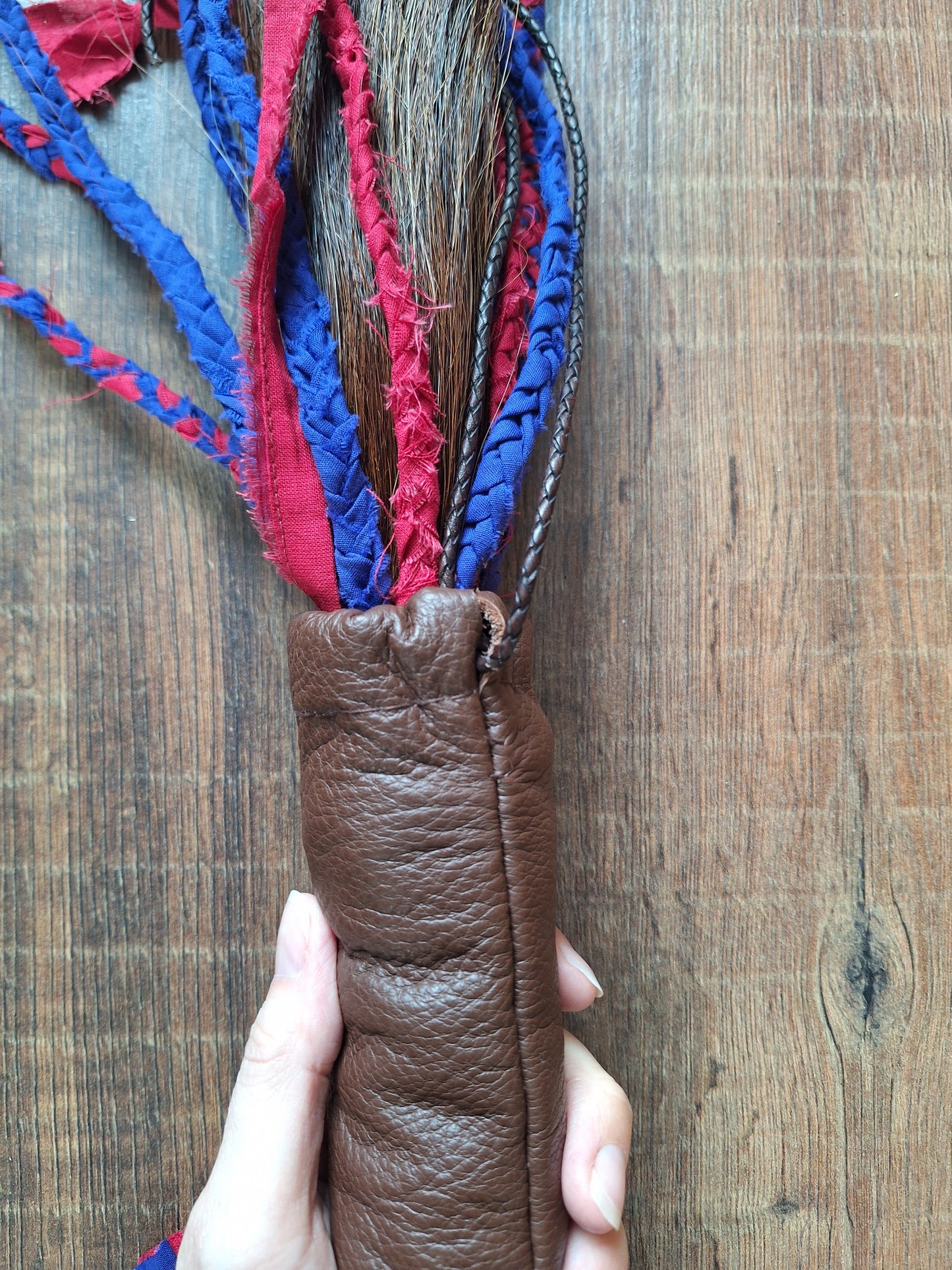 Horse tail shamanic whip