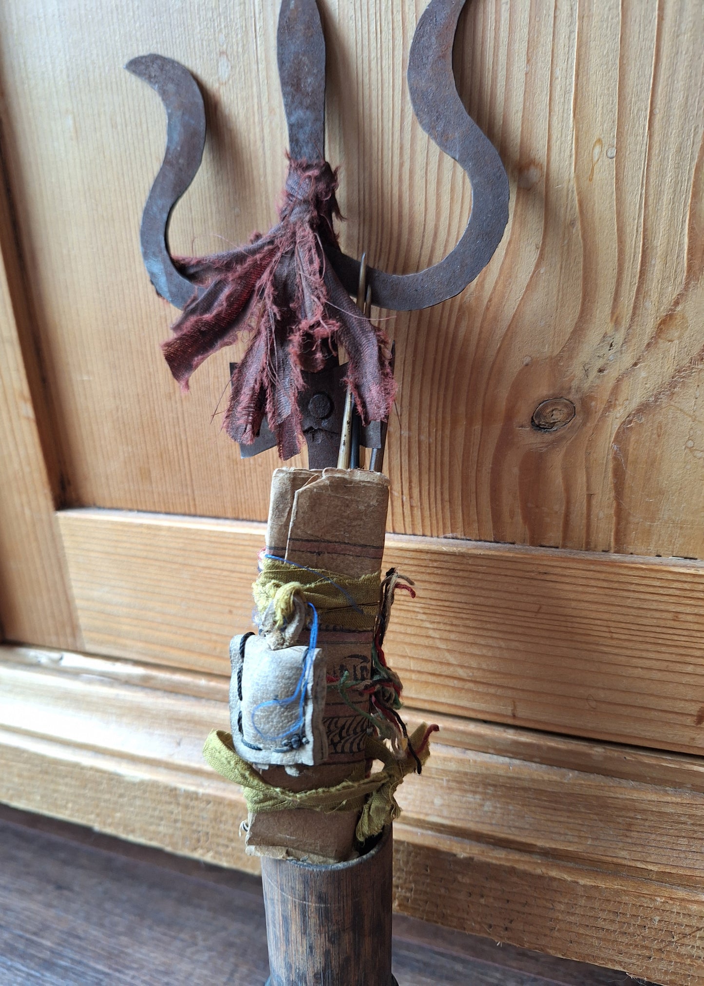 Old Nepalese shamanic trident set #4