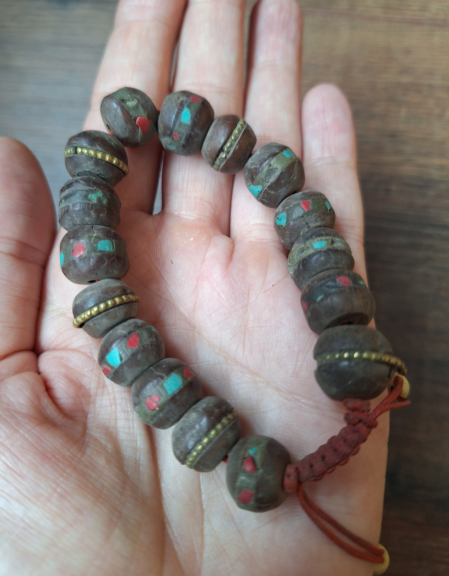 Old Tibetan wooden mala bracelet
