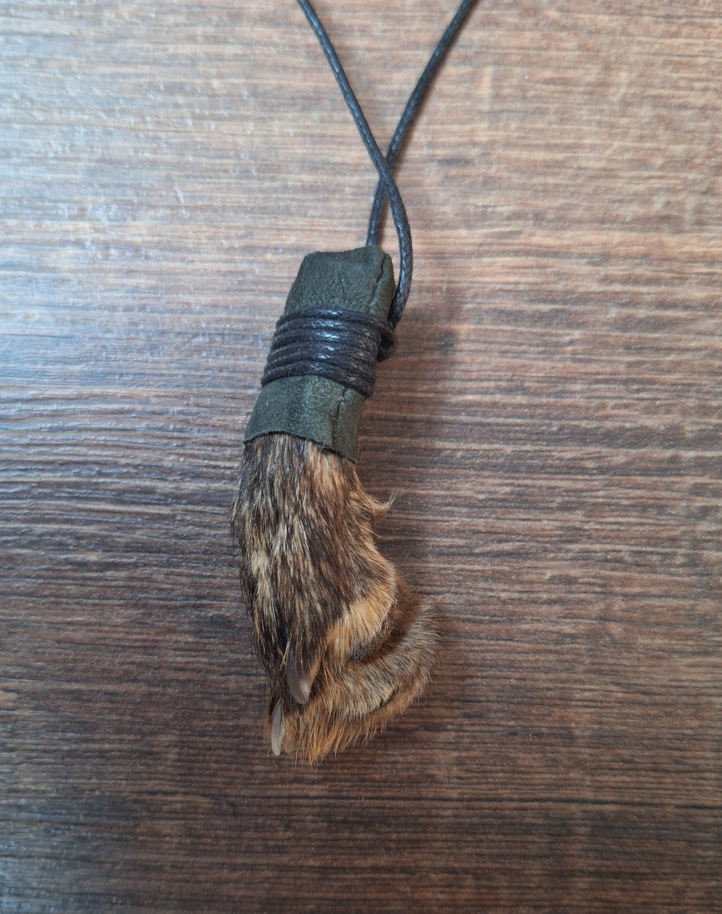 Fox paw amulet necklaces