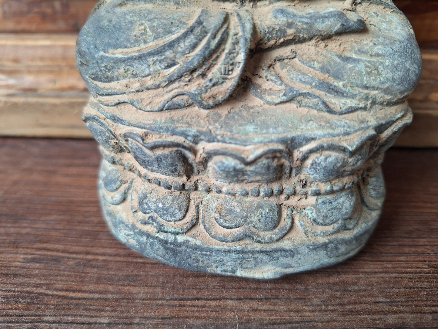 Old bronze Guanyin statue